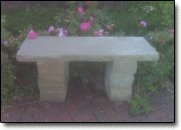 Natural stone bench.