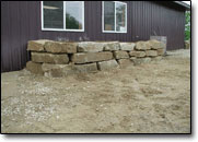 Two-man stackable wall stone.