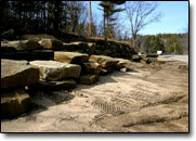 Lakeshore natural stone outcropping.